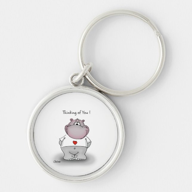 Porte-clés Pensée à vous ! Cadeau mignon pour votre un aimé (Devant)