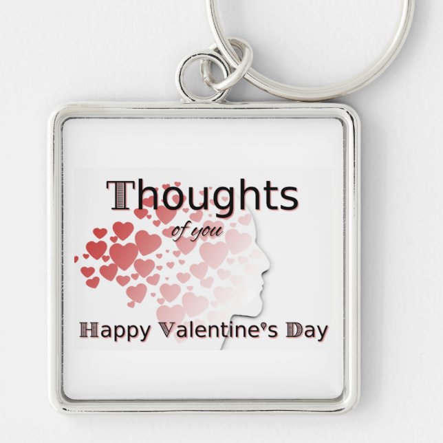 Porte-clés Pensées de vous Porte - clé de Valentine (Devant)