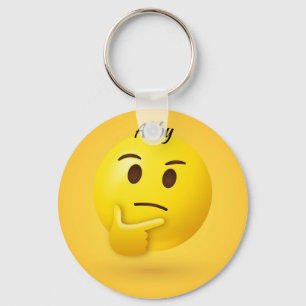 Porte-clés Penser le visage Emoji Nom personnalisé
