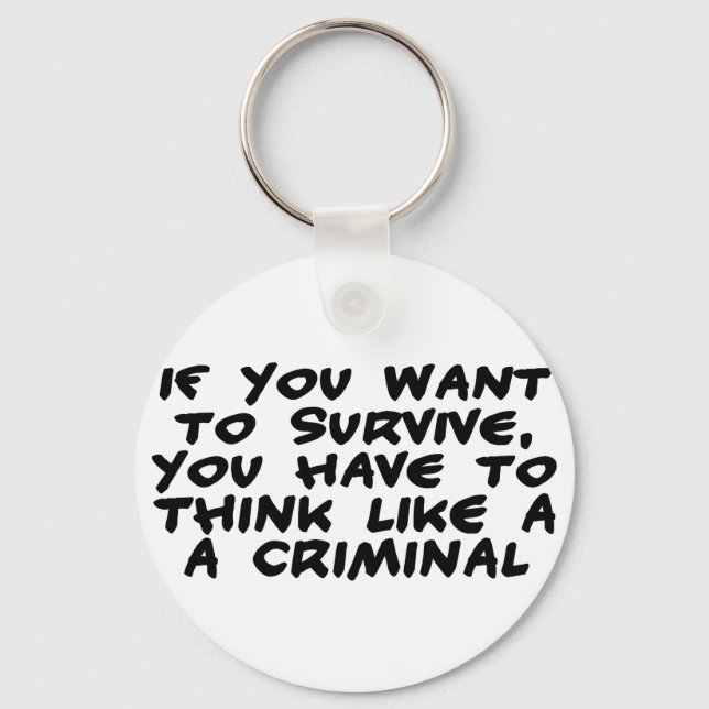 Porte-clés Pensez À Un Criminel (Recto)