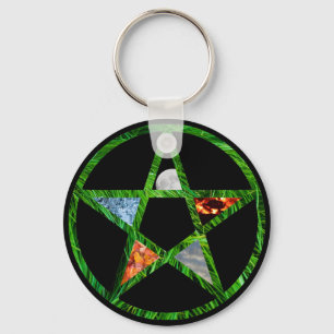Porte-clés Pentacle avec éléments