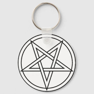 Porte-clés Pentacle noir inversé