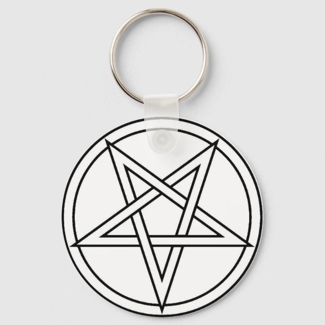 Porte-clés Pentacle noir inversé (Recto)
