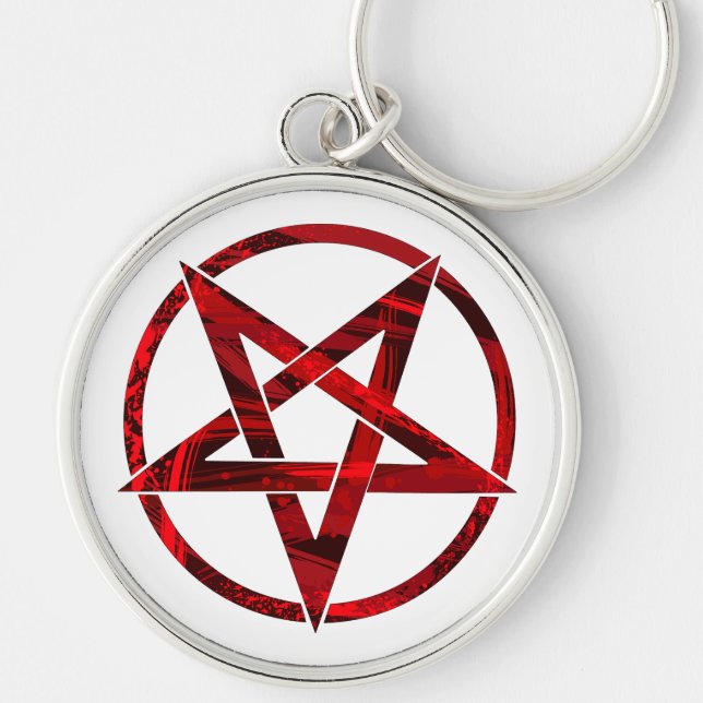 Porte-clés Pentagramme du Diable Rouge (Devant)