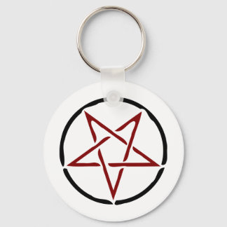Porte-clés Pentagramme rouge