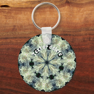 Porte-clés Peony Kaleidoscope Fleur Art Personnalisé