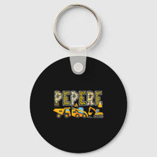 Porte-clés Pepere excavatrice de construction enfants famille