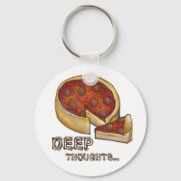 Pepperoni profond Pepperoni Porte - clé de pizza p