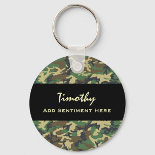 PORTE-CLÉS PÈRE DE LA RÉGION BOISÉE CAMO DE LA JEUNE MARI