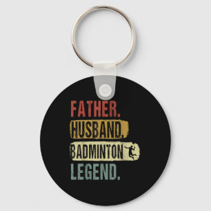 Porte-clés Père Mari Légende de Badminton Badminton Papa Père