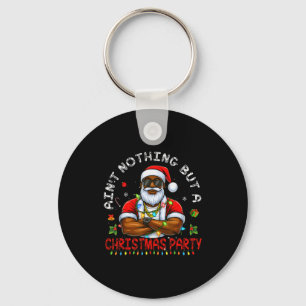 Porte-clés Père Noël afro-américain Pyjama de Noël Hommes