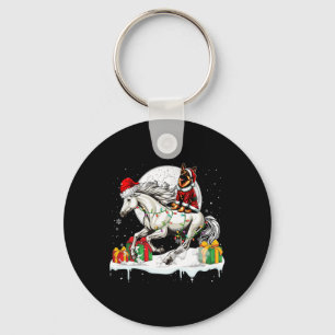 Porte-clés Père Noël Allemand Berger équitation Cheval de Noë