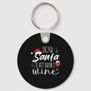 Porte-clés Père Noël Apporte Juste Du Vin Noël Boire Fami