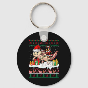 Porte-clés Père Noël berger allemand équitation Axolotl Noël