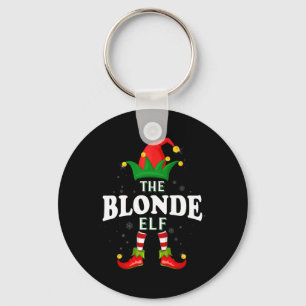 Porte-clés Père Noël Blond Elf Famille Tenue de Noël Assortie