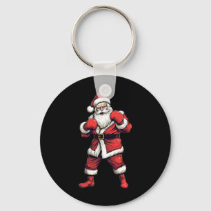 Porte-clés Père Noël Boxeur Boxe Kickboxing Noël Xmas