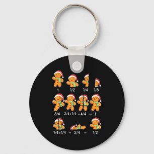 Porte-clés Père Noël Chapeau Fraction Math Enseignant Biscuit