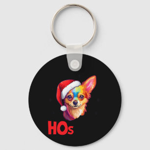 Porte-clés Père Noël Chihuahua Chien Il y a des trous dans ce