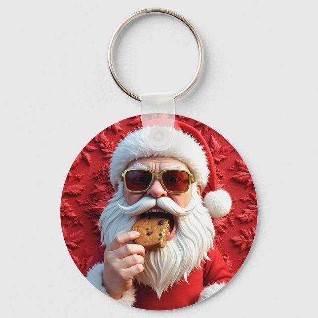 Porte-clés Père Noël cool (Recto)