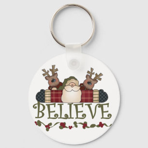 Porte-clés Père Noël Croire T-shirts et cadeaux