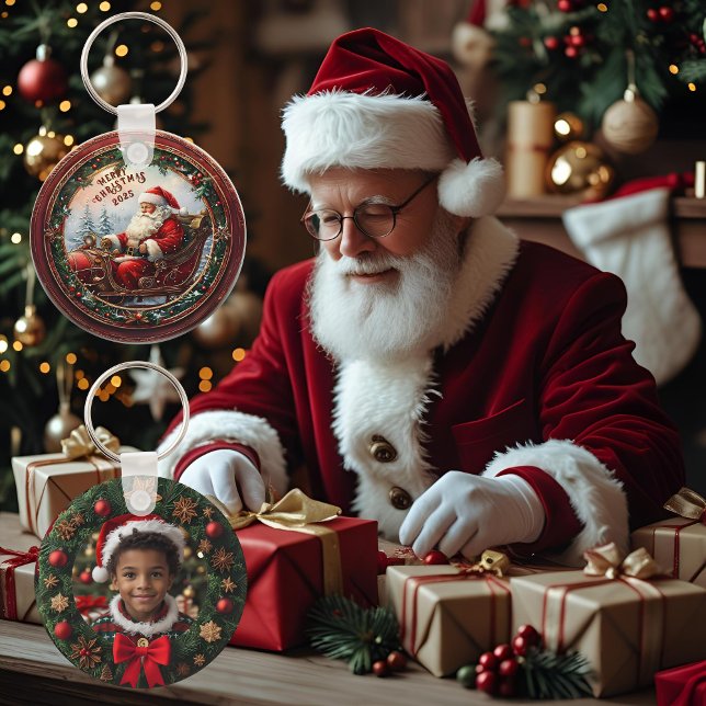 Porte-clés Père Noël dans son traîneau  (Créateur téléchargé)