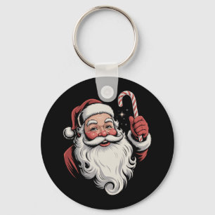 Porte-clés Père Noël de Noël Cadeau Rétro Vintage