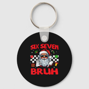 Porte-clés Père Noël de Noël Six Sept Bruh 67 Mème 6 7 Hommes