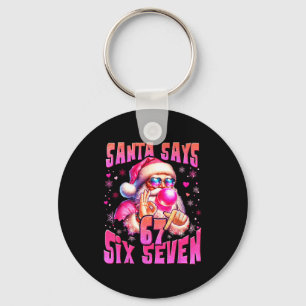 Porte-clés Père Noël dit six sept 6 7 Mème Père Noël Nk Bulle