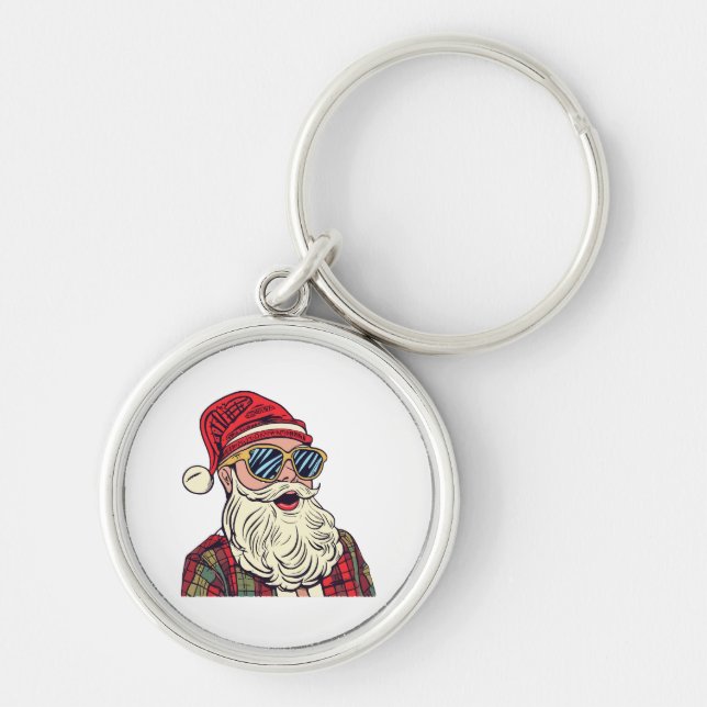 Porte-clés Père Noël - Drôle (Devant)