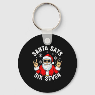 Porte-clés Père Noël drôle dit six sept Noël Xmas Meme