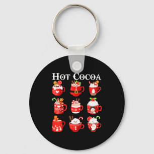 Porte-clés Père Noël elfe de cacao chaud drôle C Joyeux Noël