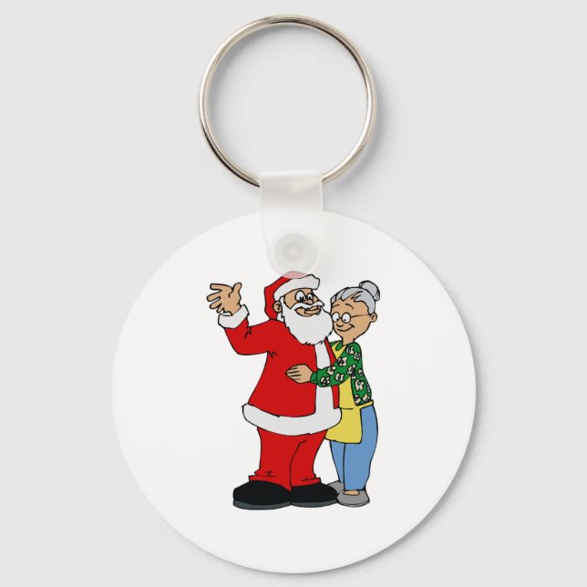 Porte-clés Père Noël et Mme Claus (Recto)