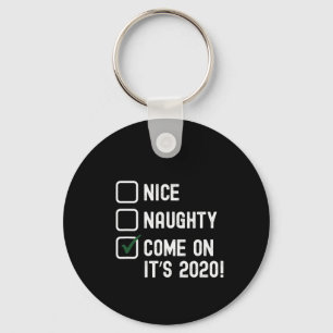 Porte-clés Père Noël Good Bad Naughty Nice Christmas Funny -