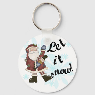 Porte-clés Père Noël Laisser la neige T-shirts et cadeaux