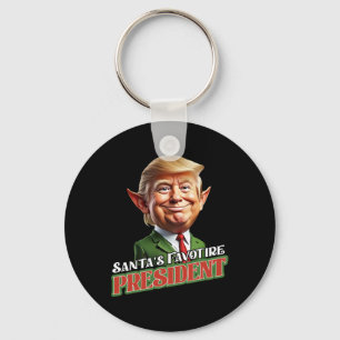 Porte-clés Père Noël le président favori Donald Trump Elf Chr