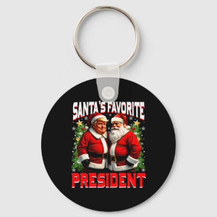 Porte-clés Père Noël Le président favori Trump fait Noël Gr