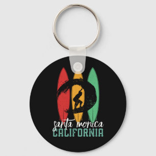Porte-clés Père Noël Monica Beach California Retro Surfing
