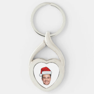 Porte-clés Père Noël personnalisé avec photo de visage Chapea