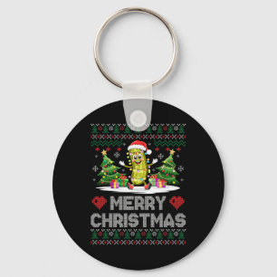 Porte-clés Père Noël Pickle Joyeux Noël Drôle Noël Fête de No