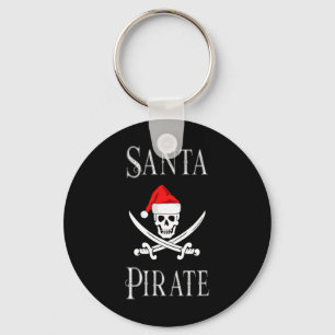 Porte-clés Père Noël Pirate Skull Swords Noël Casquette de No