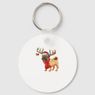 Porte-clés Père Noël Pitbull arbre de Noël Light Pyjama Chien