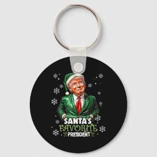 Porte-clés Père Noël Président favori Funny Trump Noël X