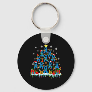 Porte-clés Père Noël Reindeer Elf Diabète Ribbons de sensibil
