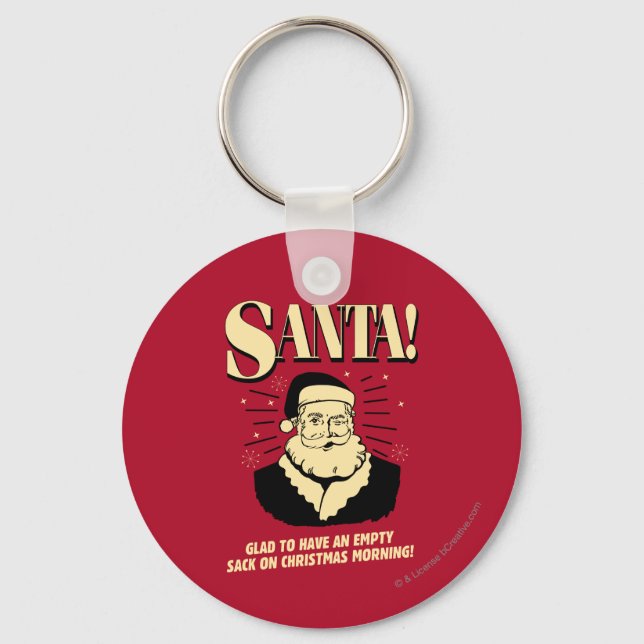 Porte-clés Père Noël : Sac Vide Le Matin De Noël (Recto)