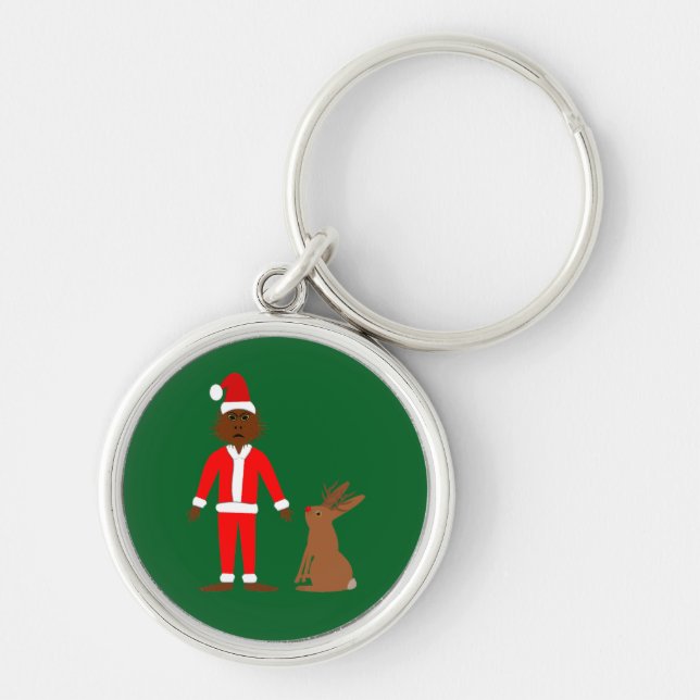Porte-clés Père Noël Sasquatch et Jackalope Noël (Devant)