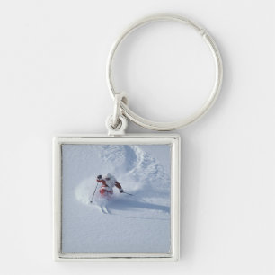 Porte-clés Père Noël skiant à la station de ski Snowbird, Was