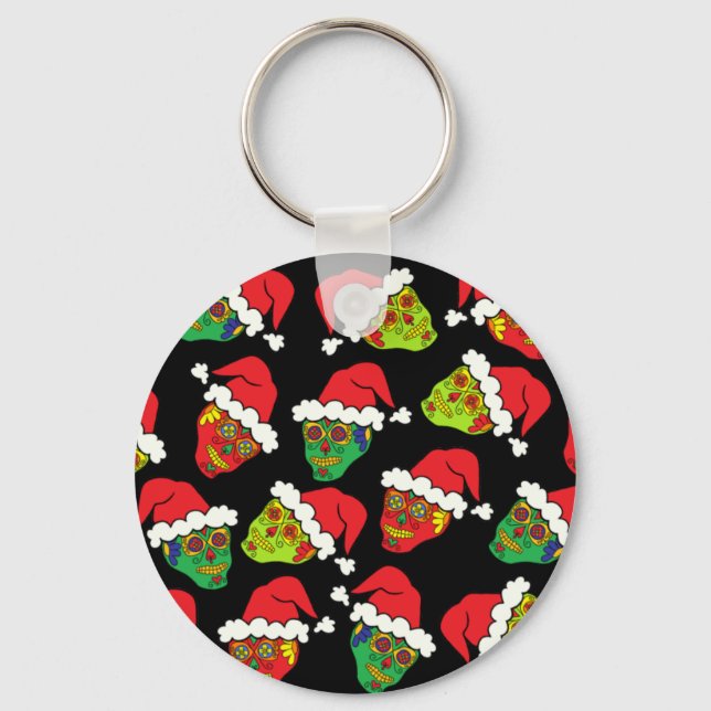 Porte-clés Père Noël Sugar Skull (Recto)