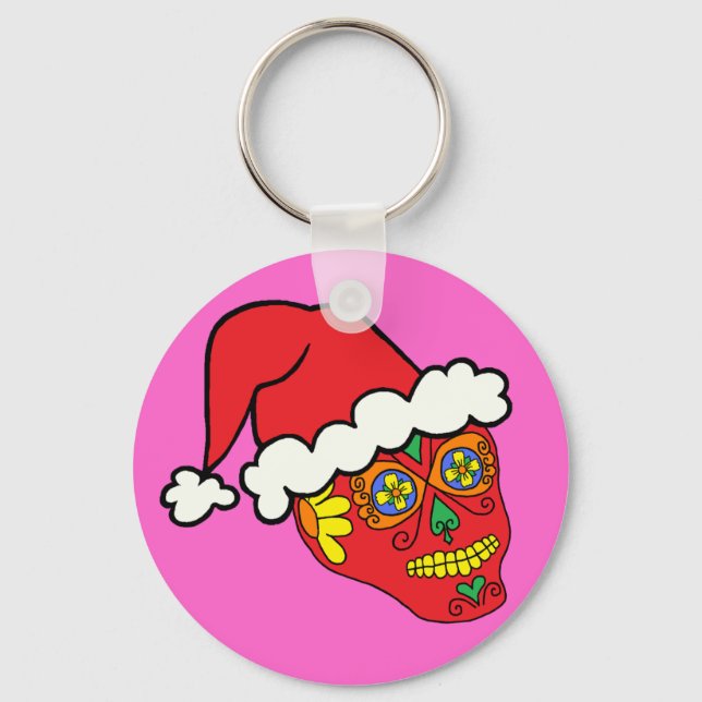 Porte-clés Père Noël Sugar Skull (Recto)