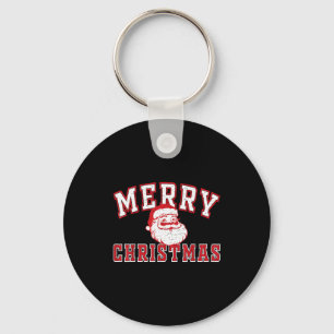 Porte-clés Père Noël vintage Joyeux Noël Visage Ancien Pour H