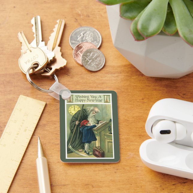 Porte-clés Père Time vous souhaite une bonne année (Bureau)